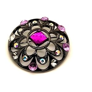 Jewelry, Brooch, Scarf Jewelry, Pin, Purple, Pink, Crystal